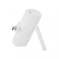 Promotional Mini 5000mAh Power Bank with Phone Stand&Charging Plug