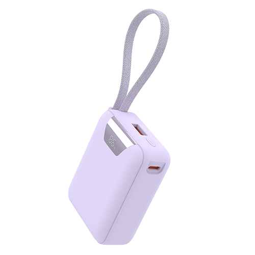 Brand New! Super Mini 10000mAh fast charging power bank with built-in USB-C cable