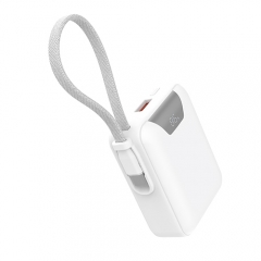 Brand New! Super Mini 10000mAh fast charging power bank with built-in USB-C cable