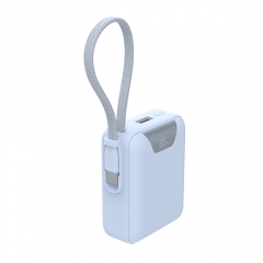 Brand New! Super Mini 10000mAh fast charging power bank with built-in USB-C cable