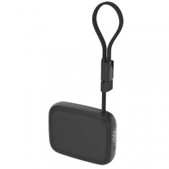 Compact 22.5W Semi-Solid State Power Bank 5000mAh with Built-in Cable & Digital Display.